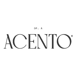 logo en blanco y negro de acento