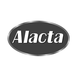 logo en blanco y negro de alacta