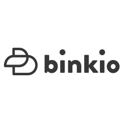 logo en blanco y negro de binkio