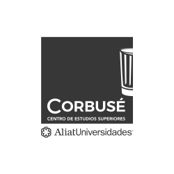 logo en blanco y negro de corbuse