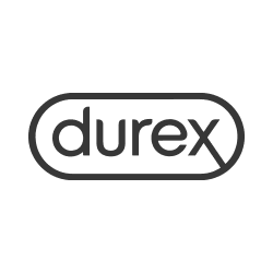 logo en blanco y negro de durex