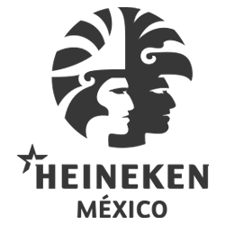 logo en blanco y negro de heineken México