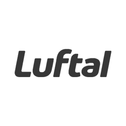 logo en blanco y negro de luftal