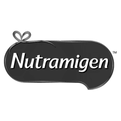 logo en blanco y negro de nutramigen