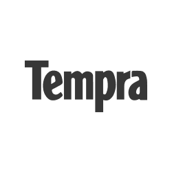logo en blanco y negro de tempra