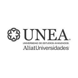 logo en blanco y negro de unea